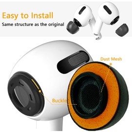 KASOTT Upgraded Best Memory Foam Ear Tips for AirPods Pro 1st & 2nd Gen | New Version 5.0 | Comfortable Foam Ear Tips | Better Noise Cancellation | 3 Pairs Replacement Tips