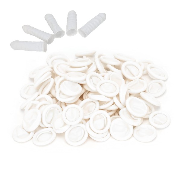 Finger Cover, Anti‑Static Waterproof Non‑Slip Latex Finger Cots Convinient 100pcs
