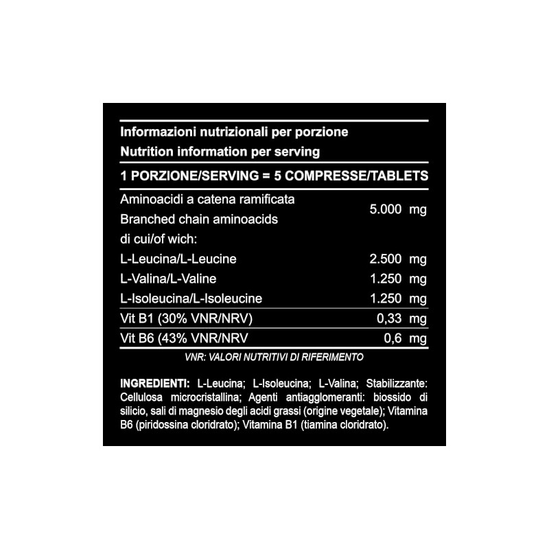 EUROSUP BCAAs 1000 2:1:1 – 150 compresse – Aminoacidi Ramificati