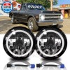 QULOOX FOR Chevy C10 K10 K20 1975-1980 Pair 7" Round