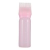 Root Comb Applicator Bottle, Hair Oil Applicator Bottle with Graduated Scale for Brush Shampoo Hair Oil Comb Applicator Tool(Pink)