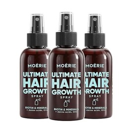 MoeErie Ultimate Hair Boost Spray Designed to Strengthen Hair & Restore Scalp Health - 100% Natural Hair Serum for Hair Boost with over 100 Minerals, Vitamins & Amino acids - Fresh Scent - Triple Set