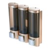 Soap Dispensers, Manual Soap Dispensers Wall-Mounted Three Chamber Shampoo Box