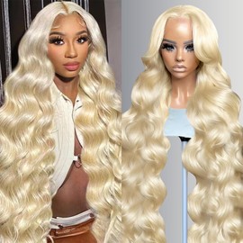 NBRUW 613 5x5 Lace Front Wig Human Hair 200 Density 5x5 Blonde Lace Front Wigs Human Hair Pre Plucked 36 Inch Blonde Wig Human Hair