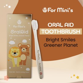 Oral Aid Bamboo Toothbrushes for Kids, Bamboo Handle, Eco-Friendly Kids Bamboo Toothbrush Set, Soft Bristle, Biodegradable Packaging, 4 Pack