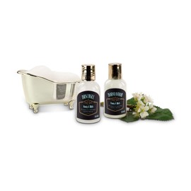Römer Wellness Mini Spa Gift Set 3 Pieces 0ml Shower Gel + 60ml Honey & Milk Body Lotion in Decorative Golden Bathtub Dimensions: Approx. 12 x 5 x 15 cm
