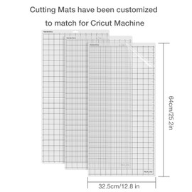 REALIKE StandardGrip Cutting Mat for Silhouette Cameo 4/3/2/1(3 Mats,12x24 inch) Standard Adhesive Cricket Cut Mats Replacement Accessories for Silhouette Cameo