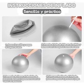 Bebeay Pelota de Yoga de 25 cm, Pelota de Yoga y Pilates, Pelota para Pilates de Resistencia Estática, Pelota de Deporte para Entrenamiento, Fitness, 