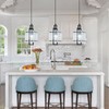 Black Crystal Pendant Light for Kitchen Island, Luxury Water Ripple