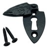 Black Antique Keyhole Cover Escutcheon with Screws