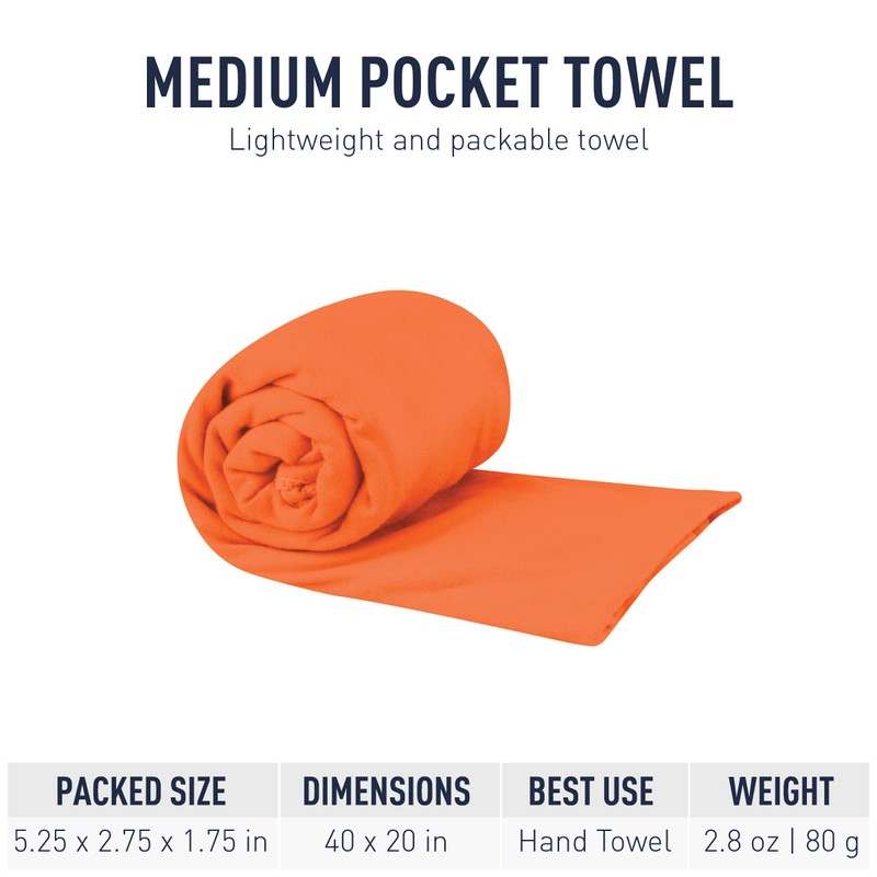 SEA TO SUMMIT Pocket Towel, Medium, Outback