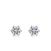 Platinum Plated Sterling Silver Solitaire Moissanite Stud Earrings (5 MM