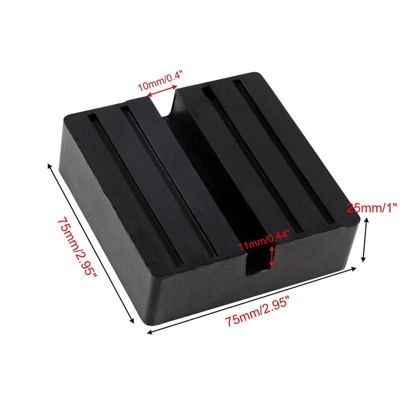 EXLECO 2 Pcs Car Jack Pad Rubber (75x75x25mm) Universal Rubber