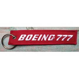 Boeing 777 Jumbo Jet Passenger Model Aircraft Aerospace Aviation Design Manufacturer Air Airplane Airline Flight Keychain Key Tag Chain Fob Ring