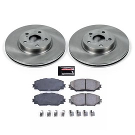 POWERSTOP Power Stop Brake Kit For 2008-2014 Scion xD, 2009-2019 Toyota Corolla, 2009-2013 Toyota Maxtix 1.8L - Autospecialty Front Replacement Kit - OE Brake Rotors and Ceramic Brake Pads, KOE4669