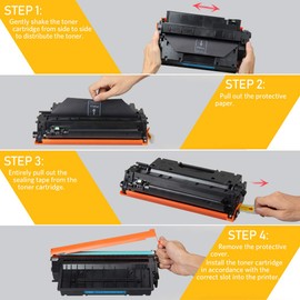 v4ink 4PK Compatible Toner Cartridge Replacement for HP 80X CF280X 80A CF280A Toner Ink High Yield for HP Pro 400 M401 M401a M401d M401dn M401dne M401dw M401n MFP M425dn M425dw Printer