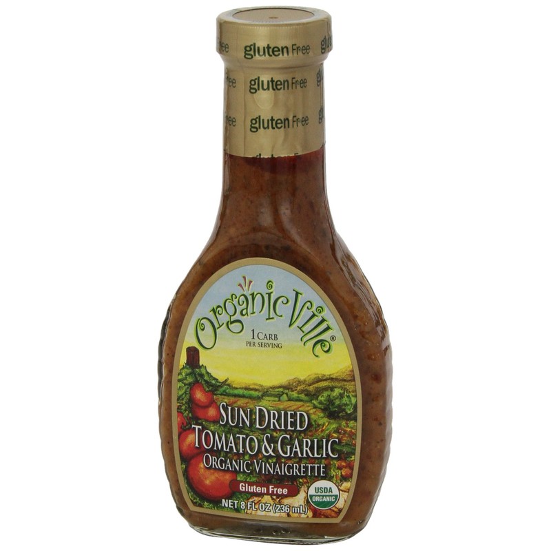 Organicville Sundried Tomato and Garlic Vinaigrette - Salad Dressings, Keto