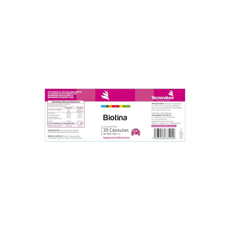 BIOTINA c30 capsulas TECNONATURA
