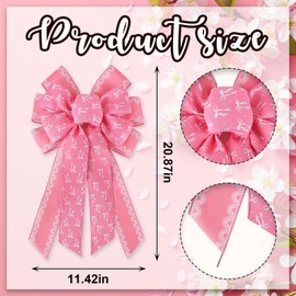 Large Pink Wreath Bows Bachelorette Party Burlap Bows for Wreath, Coquette Ribbon Bows Birthday Party Decor Bows for Engagement Wedding Bride To Be Bridal Shower Home Indoor Outdoor Decoration