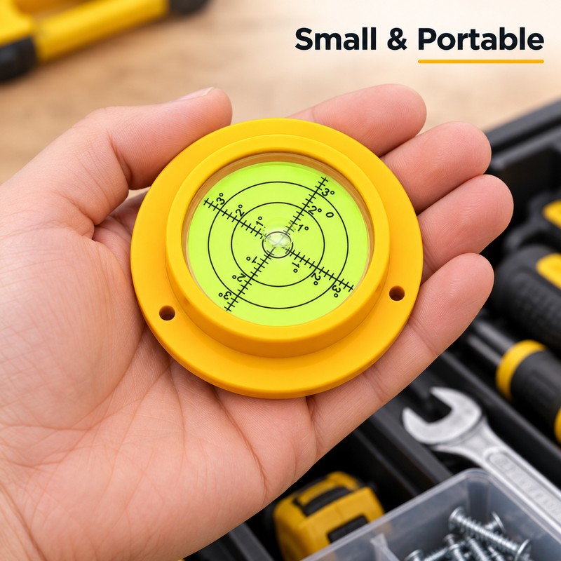Round Bubble Level Tool – Compact Circular Spirit Level Gauge