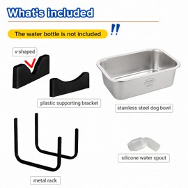 PEDAY Automatic Dog Waterer for Large & X-Large Dogs, Human Grade 18/8 Stainless Steel, Water Bottle Not Included