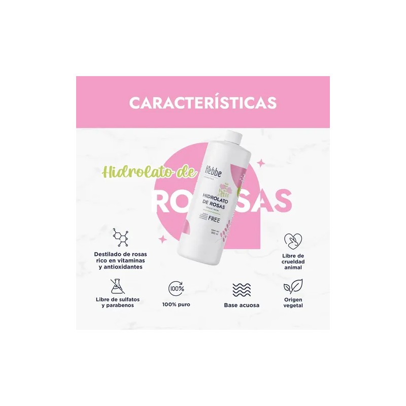 Agua De Rosas Sin Colorantes Tónico Facial Hidrolato 500ml