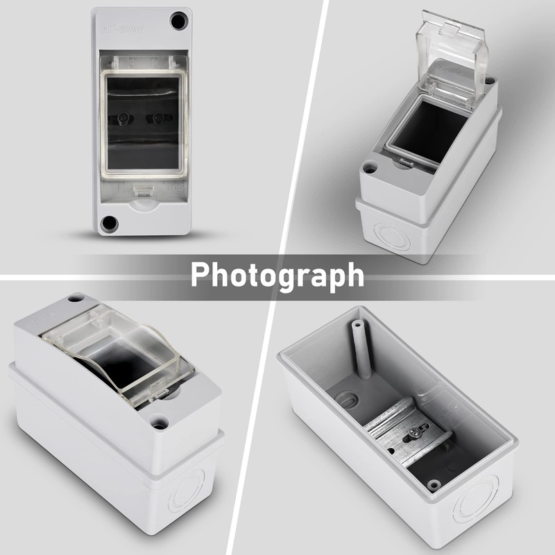 Surface-Mounted Fuse Box: Distribution Box Surface-Mounted, Fuse Box 2 Modules