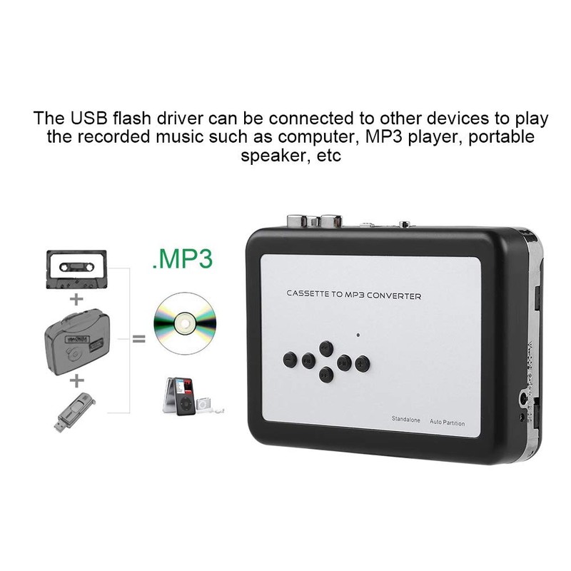 Cassette MP3 Converter, Portable Cassette Tape to MP3 Converter Unidad