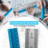 THLHKD Architectural Scale Ruler 12-Inches: with 12" Stainless Steel Ruler,