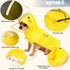 Scheppend Dog Raincoat,Adjustable Waterproof Cloak Pet Hooded Raincoat Jacket,Cute Yellow