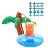 12pcs Coconut Trees Inflatable Pool Drink Holder Beach Party Cup