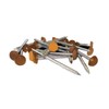50 Pack 40mm Oak/Tan UPVC Poly Top Pins Nails |