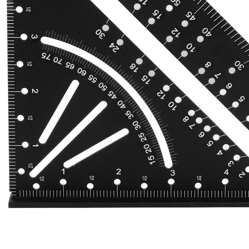 Carpenter's Square Multifunctional Protractor, 7 Inch 90 Degree Aluminium Alloy