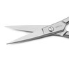 Remos scissors, silver matte with large finger holes, 9 cm,