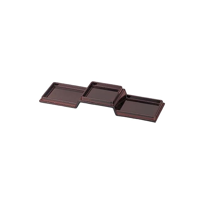 J-kitchens 877642 Fuji Shaped 3-Piece Appetizer Plate, Shintami, 10.0 inches