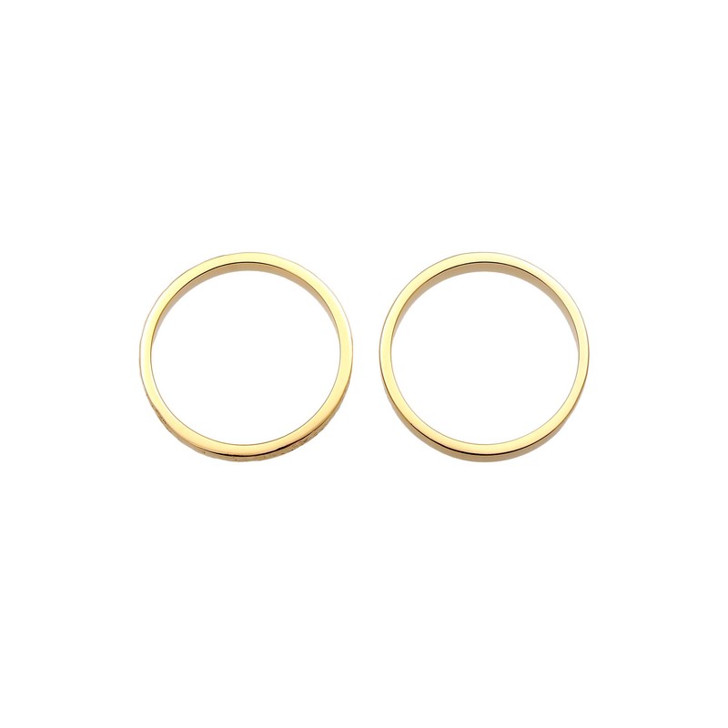Elli Women's Ring Set Basic Look Hammered Combinable in 925