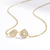 KissYan Bubble Heart Initial Necklaces for Women, 14K Gold Plated