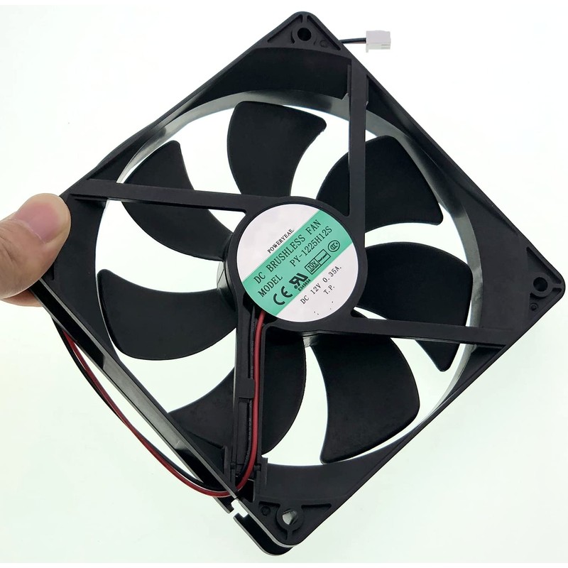 PY-1225H12S Fan 12025 DC12V 0.35A 120×120mm×25mm 2-Wire Cooling Fan