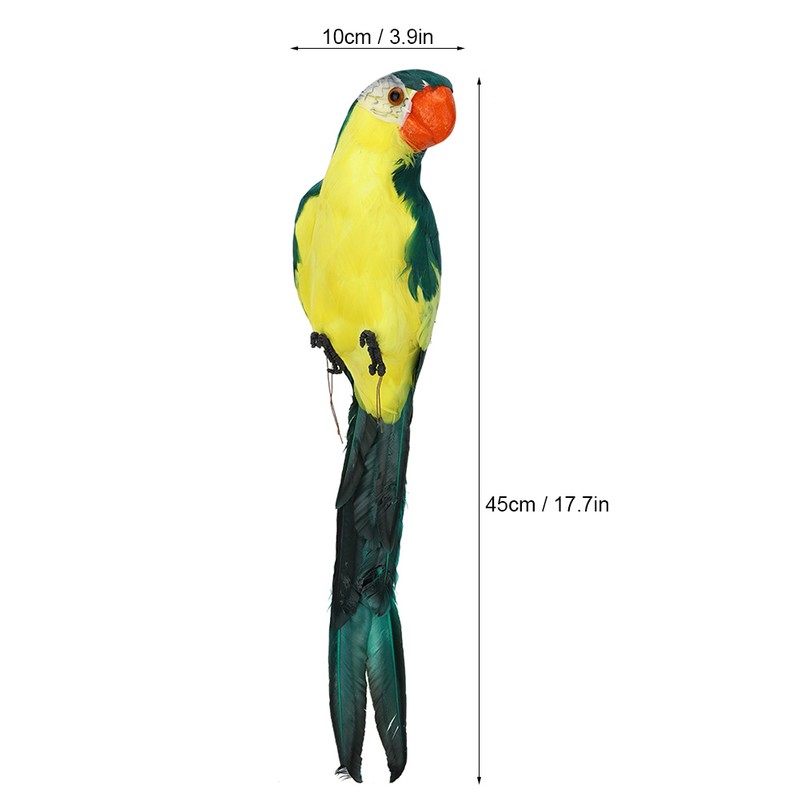 Beautiful Unique Simulation Parrot Decor Artificial Feather Bird Garden Landscape