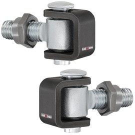 KOTARBAU® Set of 2 Adjustable Door Hinges M12 Weld-On Hinge S235JR Galvanised Steel Door Hinges Silver Adjustable Hinge Gate Hinges Door Hinge Gate Rod