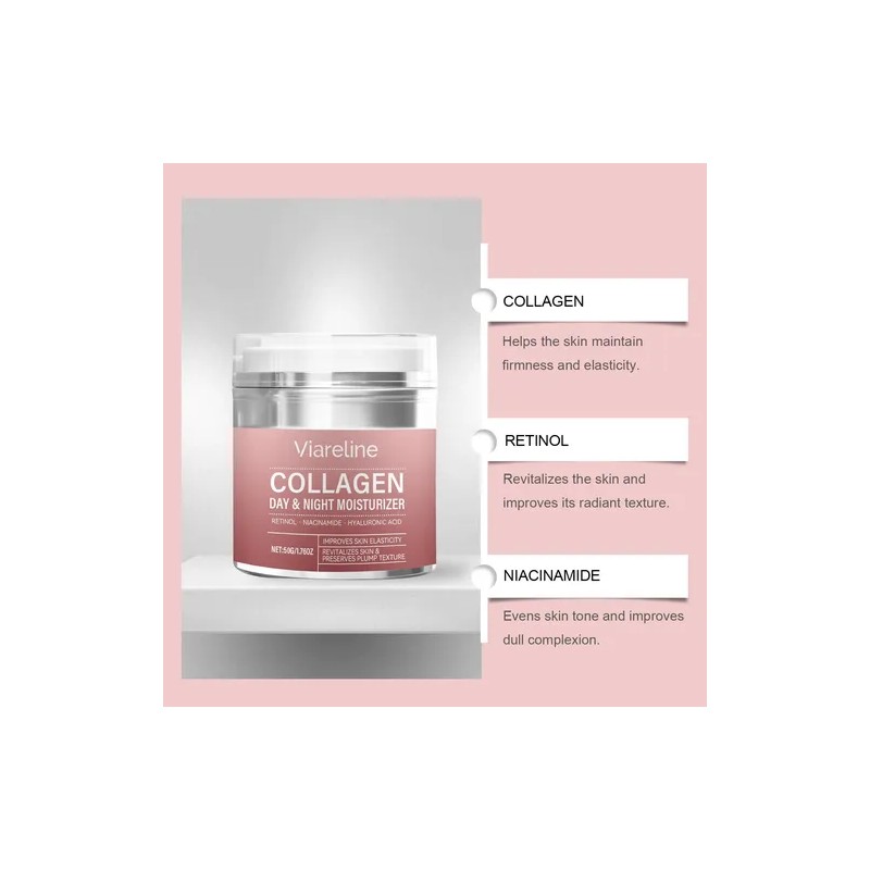Vi Crema Reafirmante Colageno, Retinol Antiarrugas, Humecta
