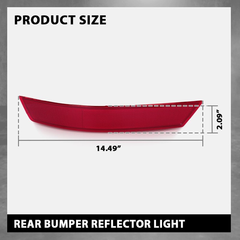 LQI Rear Bumper Reflector Light Compatible with Benz ML320 2008-2009