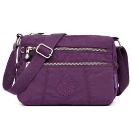 MINTEGRA Shoulder Bag for Women Waterproof Crossbody Purses Lightweight Nylon Work Travel Purse Messenger Bag