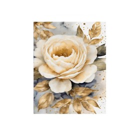 Twisted R Design 11x14 Ivory Rose Canvas Print Wall Art