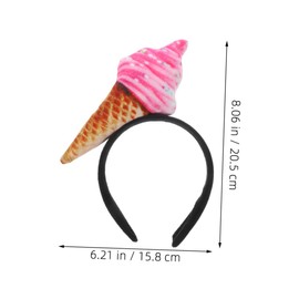 Healeved 3pcs Facial Headband Cute Ice Cream Design Durable for Makeup Spa and Hair Styling Fit for Women Versatile Hair Accessories