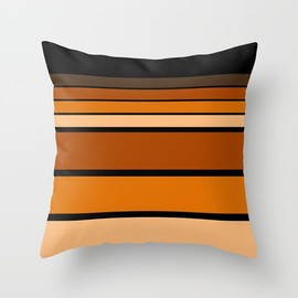 KCOUU Pillow Cover Black and yellow, brown and orange striped pattern Floral Cushion Cover Floral Printed Case 18 X 18 Pillowcase Multicolor