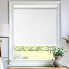 CHICOLOGY Roller Shades, Cordless Blinds, Window Shades for Home, Roller Window Shades, Window Treatments, Door Blinds, Light Filtering Shades, Chalk White, 21" W x 72" H