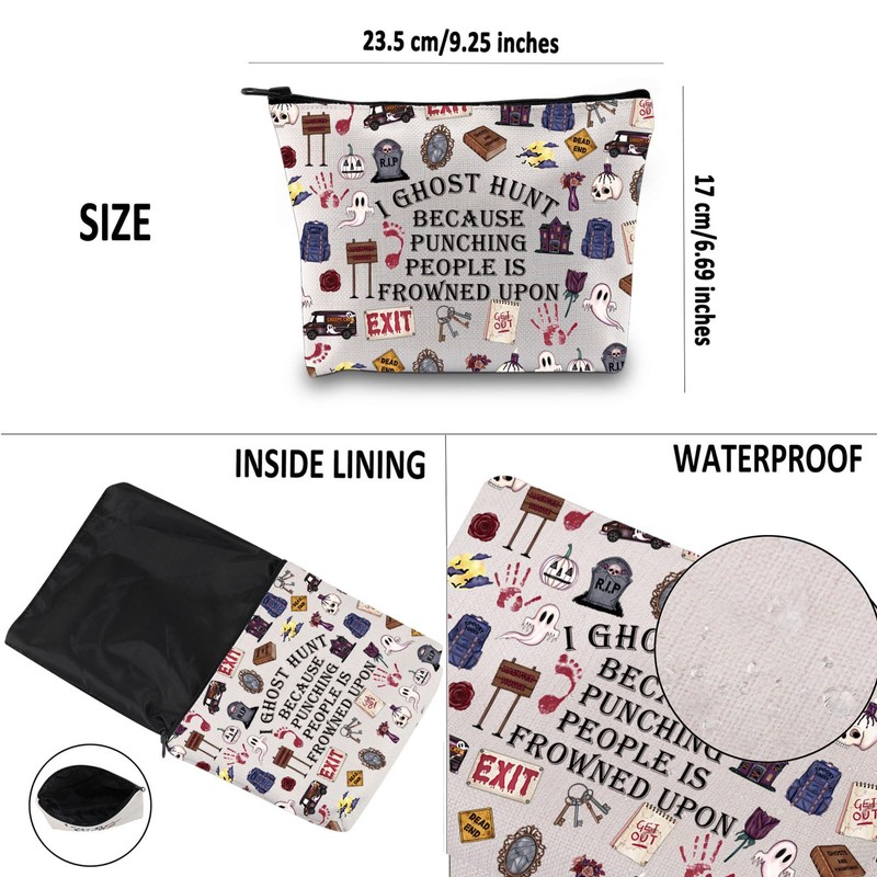 PYOUL Ghosts Hunting Gift I Ghost Hunt Makeup Bag Ghost