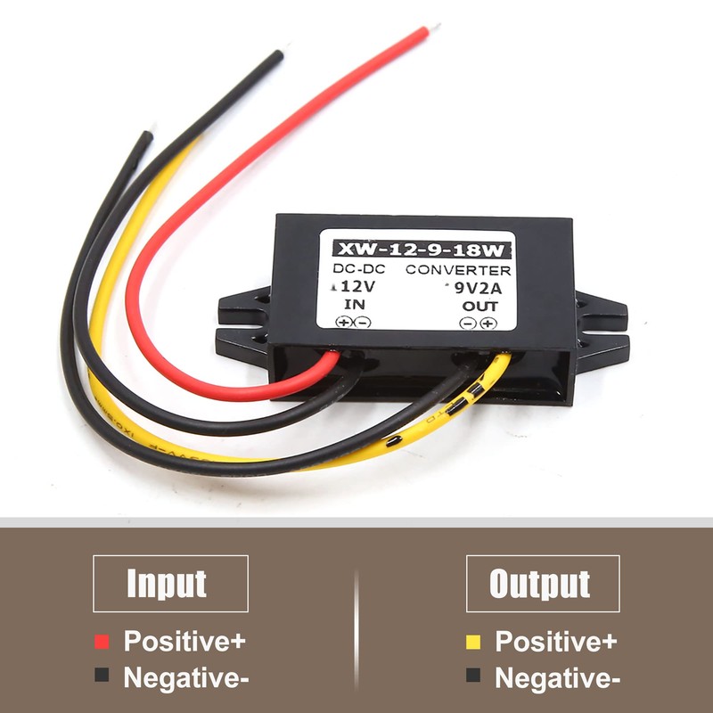 sourcing map 12V Step Down to 9V DC 2A 18W