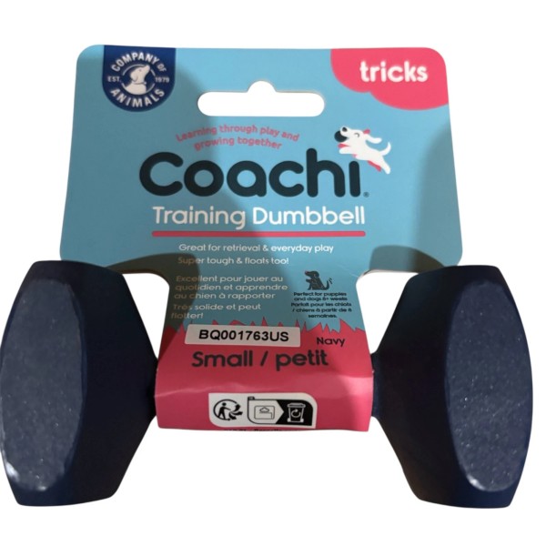 TCOA (1) Coachi Training Dumbbell Small Tough Retrieval Navy Dog